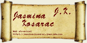 Jasmina Košarac vizit kartica